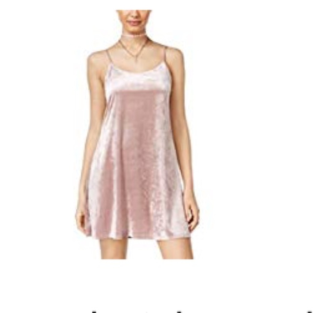 Tank top velvet pink slip/dress